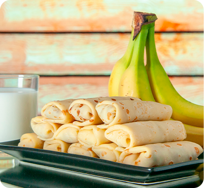 Crepes de pollo y champiñones