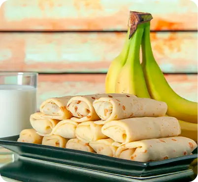 Crepes de pollo y champiñones